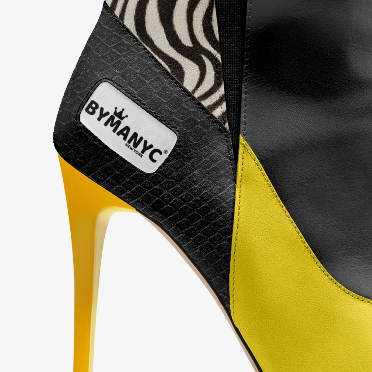 Vegan High Heel Women BYMANYC ® New York Tribeca Yellow Surge - Image 3