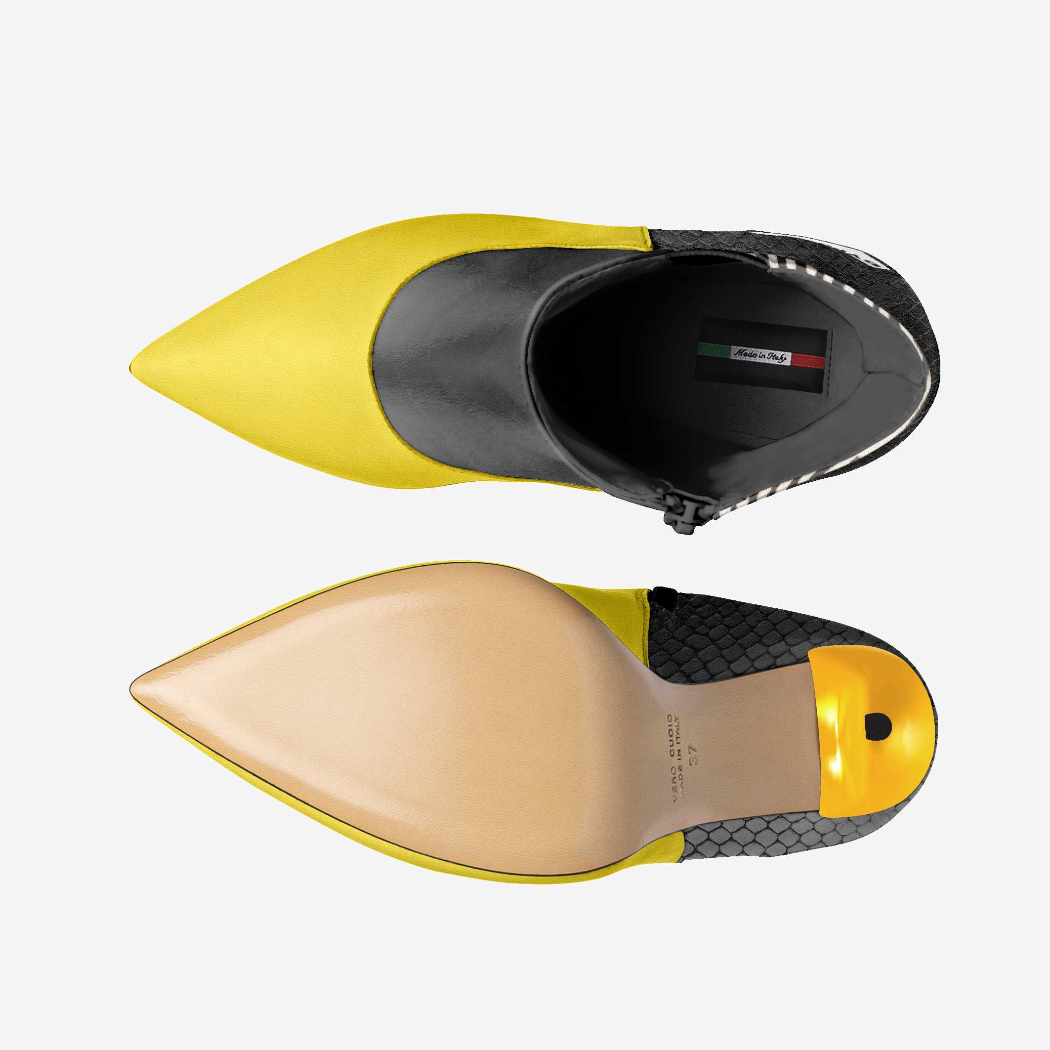 Vegan High Heel Women BYMANYC ® New York Tribeca Yellow Surge - Image 4