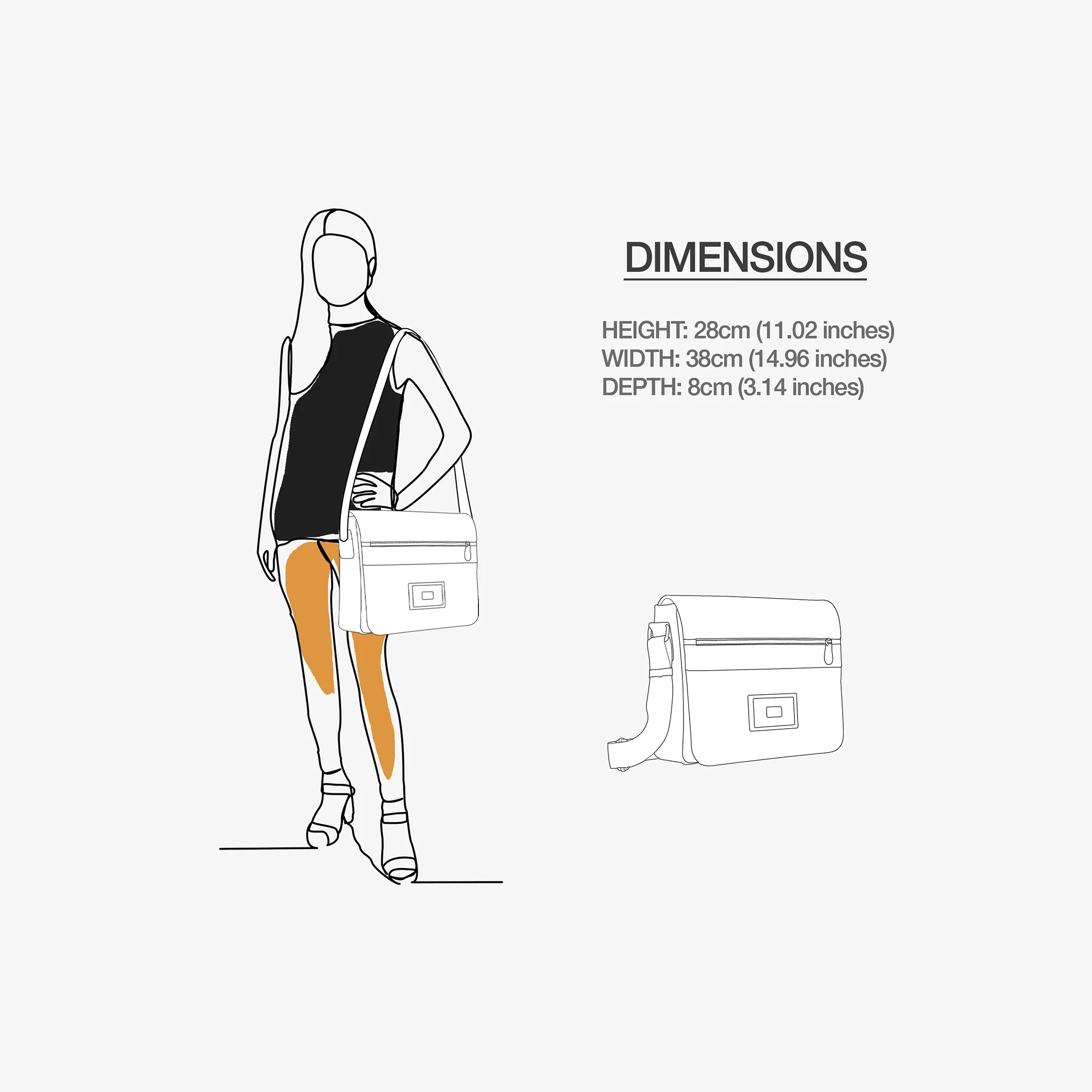 Vegan Luxe City Messenger Bag 16” | BYMANYC ® New York Milano Street Edge - Image 5