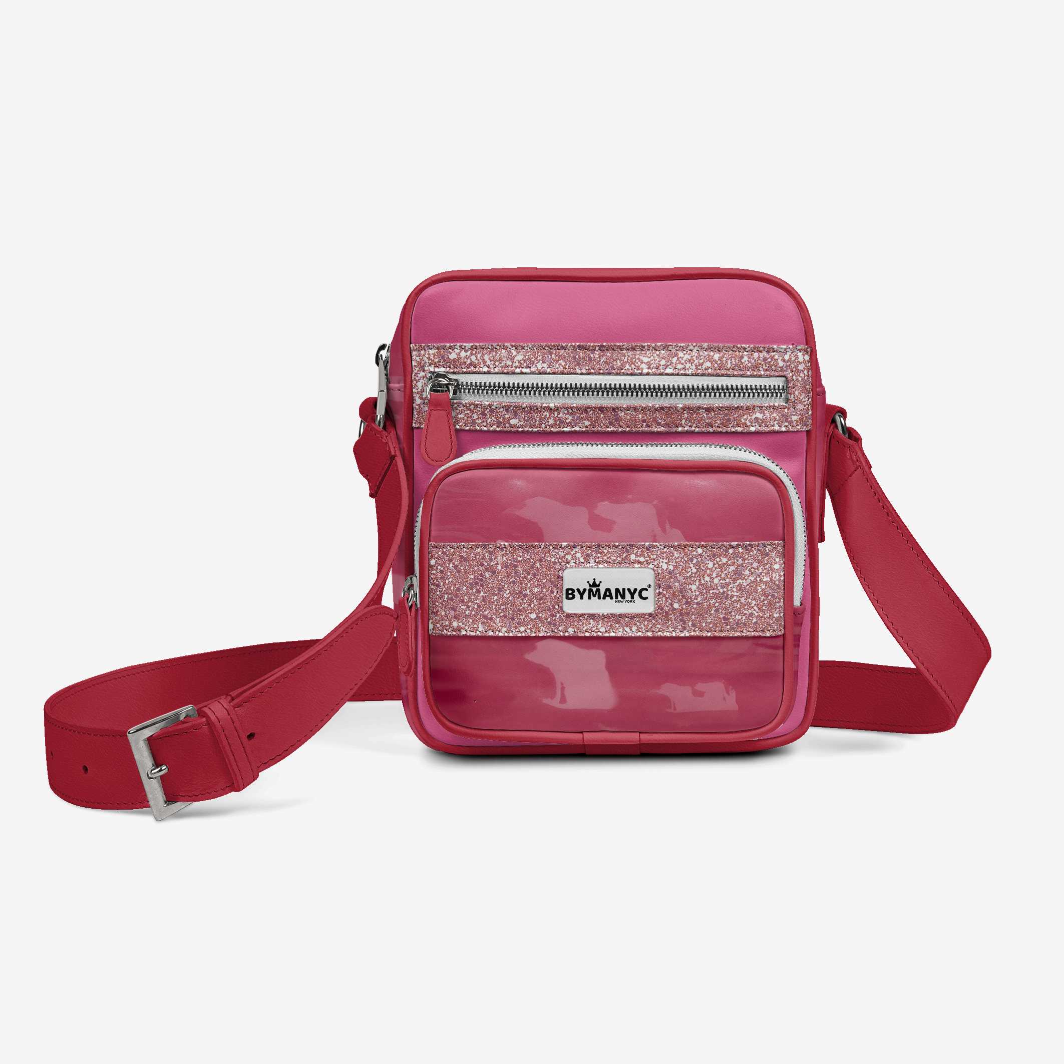 Vegan Pink Cross-Body Designer Shoulderbag | BYMANYC ® New York Luxury - Image 2