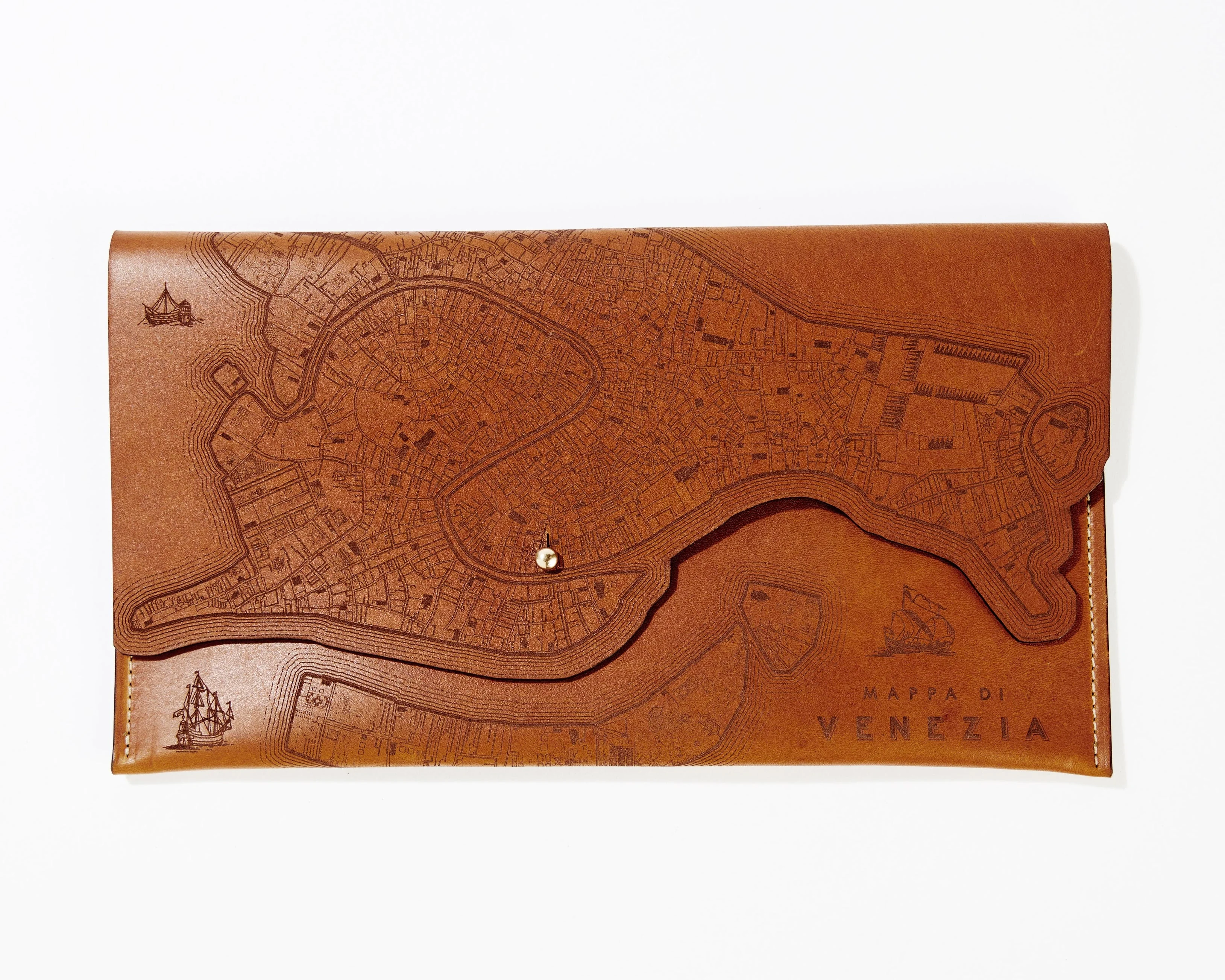 Venice Map Clutch