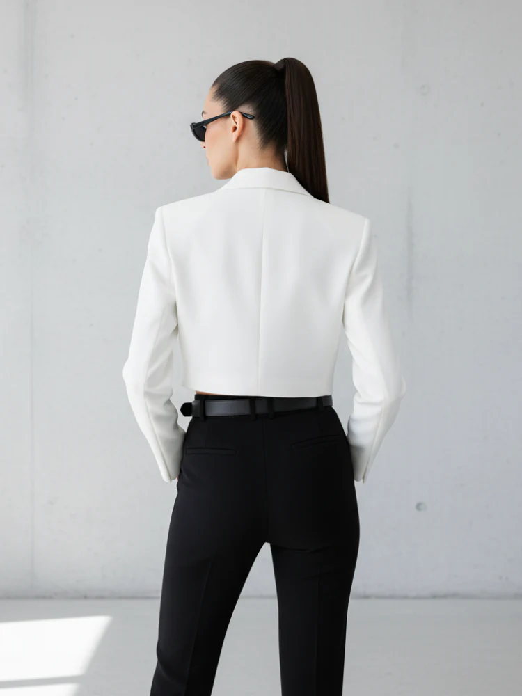 Versatile Stand Collar Blazer, Manhattan | BYMANYC ® New York - Image 2