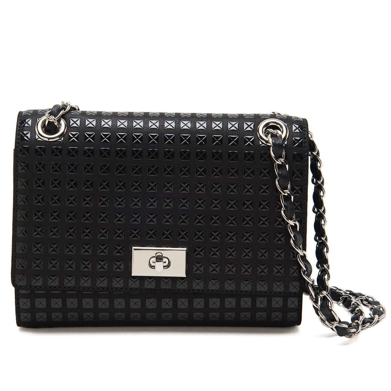 W Chain Shoulder Bag - Studs